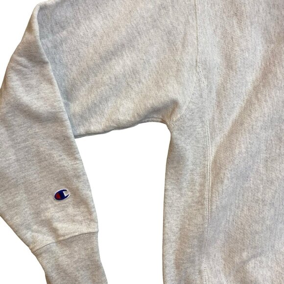Champion Men's Reverse Weave Hoodie Sweatshirt Old English Logo Silver Gray M - Picture 7 of 10